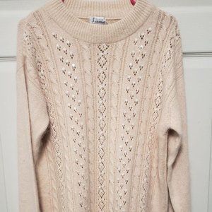Julietta Women's Angora Sweater Soft Gentle With Sequins size L